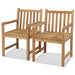 Outdoor Chairs 2 Pcs Solid Teak Wood Atxpb