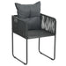 Outdoor Chairs 4 Pcs With Pillows Poly Rattan Black Totobi