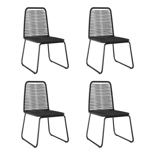 Outdoor Chairs 4 Pcs Poly Rattan Black Totoox