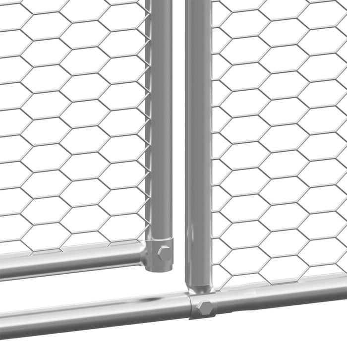 Outdoor Chicken Cage 2x6x2 m Galvanised Steel Tbnktxb