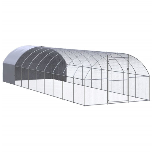 Outdoor Chicken Coop 3x10x2 m Galvanised Steel Tbkpail