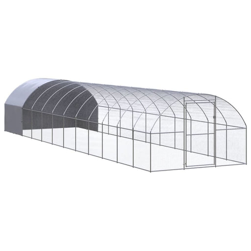 Outdoor Chicken Coop 3x12x2 m Galvanised Steel Tbkpaii