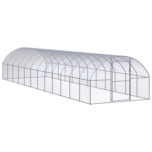 Outdoor Chicken Coop 3x12x2 m Galvanised Steel Tbkpaln