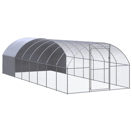 Outdoor Chicken Coop 3x8x2 m Galvanised Steel Tbkpaip