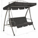 Outdoor Convertible Swing Bench With Canopy Anthracite