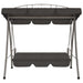 Outdoor Convertible Swing Bench With Canopy Anthracite