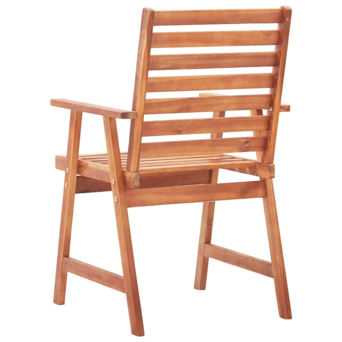 Outdoor Dining Chairs 2 Pcs With Cushions Solid Acacia Wood