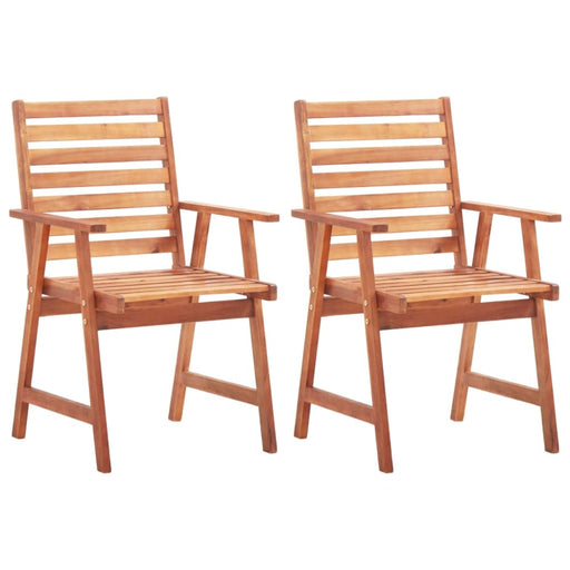 Outdoor Dining Chairs 2 Pcs Solid Acacia Wood Altox