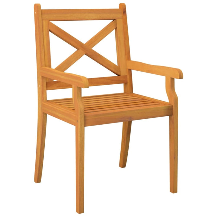 Outdoor Dining Chairs 2 Pcs Solid Wood Acacia Tobtbp