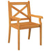 Outdoor Dining Chairs 2 Pcs Solid Wood Acacia Tobtbp