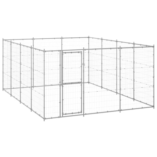 Outdoor Dog Kennel Galvanised Steel 14.52 M² Tbnxton