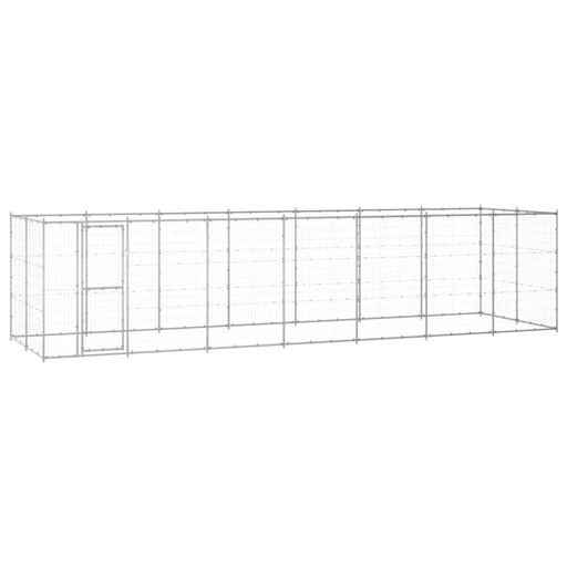 Outdoor Dog Kennel Galvanised Steel 16.94 M² Tbnxtob