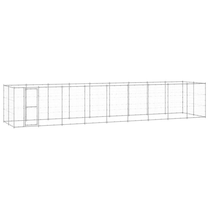 Outdoor Dog Kennel Galvanised Steel 21.78 M² Tbnxtoo