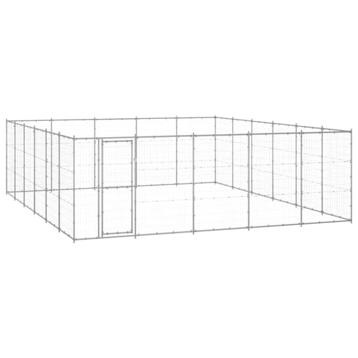 Outdoor Dog Kennel Galvanised Steel 36.3 M² Tbnxtxk