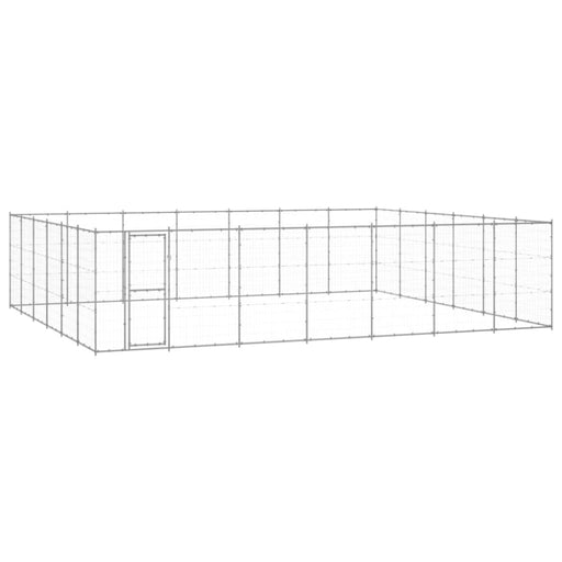 Outdoor Dog Kennel Galvanised Steel 50.82 M² Tbnxttb