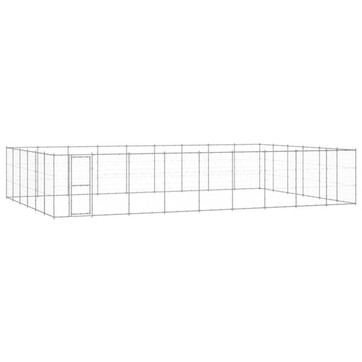 Outdoor Dog Kennel Galvanised Steel 65.34 M² Tbnxtto