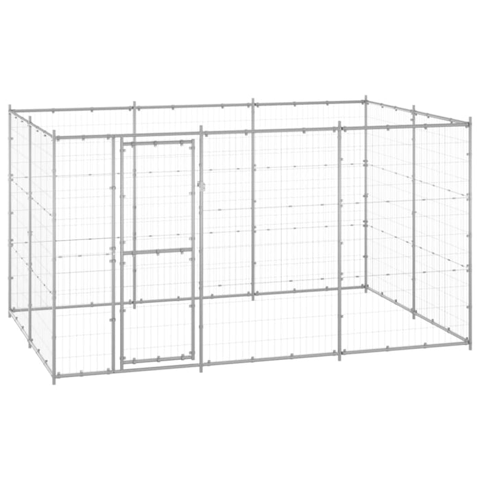 Outdoor Dog Kennel Galvanised Steel 7.26 M² Tbnxtbn