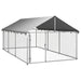 Outdoor Dog Kennel With Roof 400x200x150 Cm Oioakk