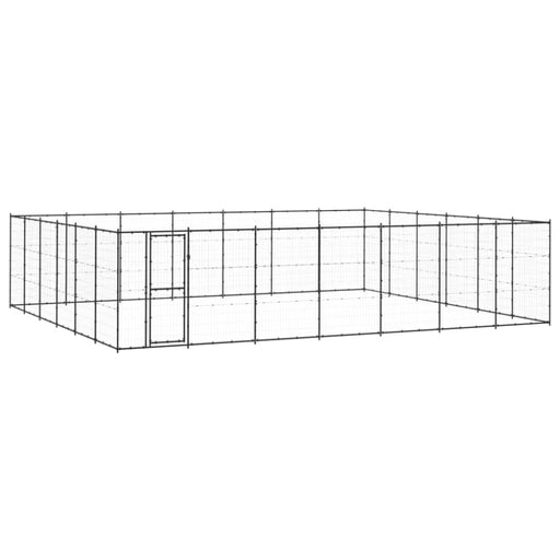 Outdoor Dog Kennel Steel 50.82 M² Tbnxtxp