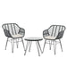 Outdoor Furniture Lounge Setting 3-piece Bistro Set Table