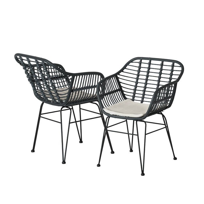 Outdoor Furniture Lounge Setting 3-piece Bistro Set Table