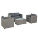 Outdoor Furniture Sofa Set 4 - seater Wicker Lounge Setting