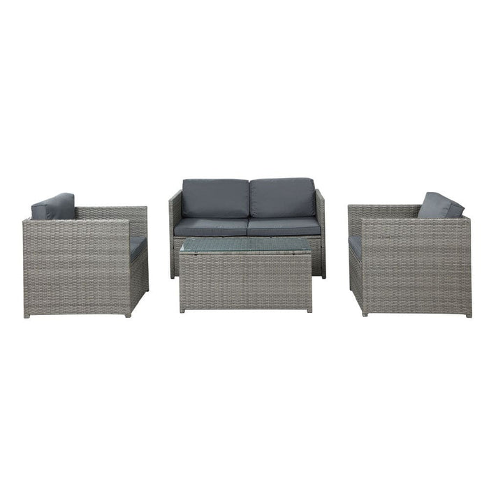 Outdoor Furniture Sofa Set 4 - seater Wicker Lounge Setting