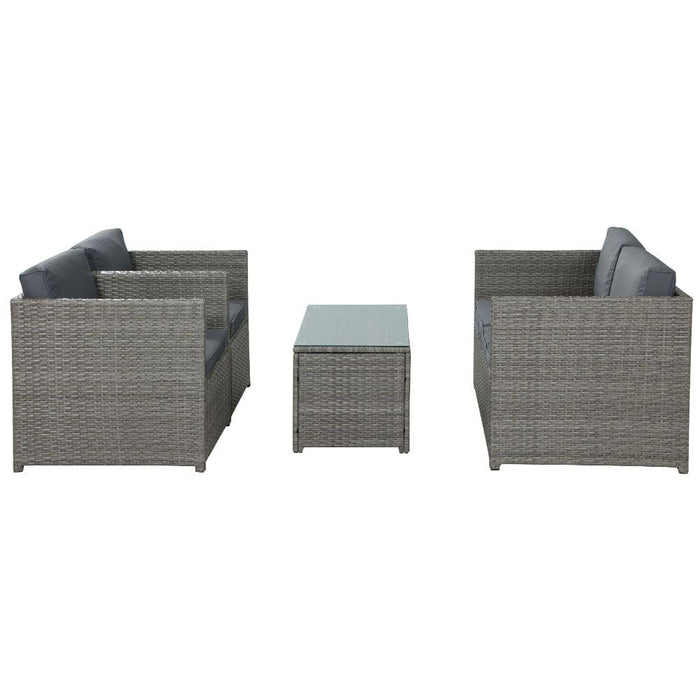 Outdoor Furniture Sofa Set 4 - seater Wicker Lounge Setting