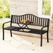 Outdoor Garden Bench Steel Foldable Table Furniture Patio