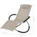 Outdoor Geometrical Sun Lounger Steel Cream Aiiia