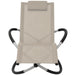 Outdoor Geometrical Sun Lounger Steel Cream Aiiia