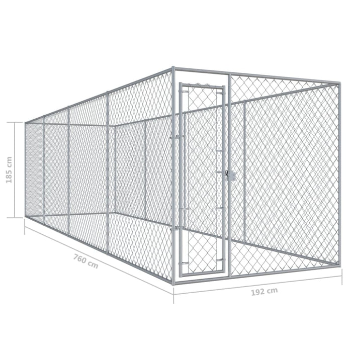 Outdoor Dog Kennel 760x192x185 Cm Oapbtb