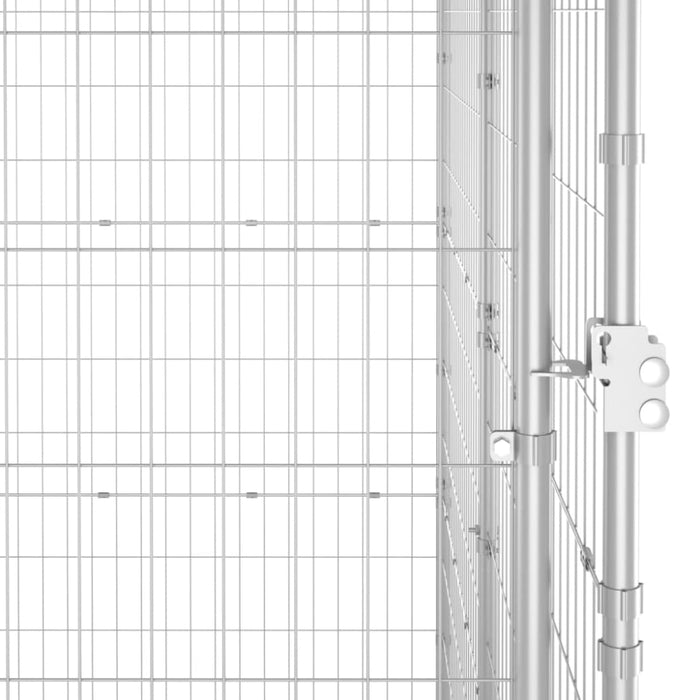 Outdoor Dog Kennel Galvanised Steel 110x220x180 Cm Opbnbo