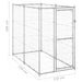 Outdoor Dog Kennel Galvanised Steel 110x220x180 Cm Opbnbo