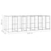 Outdoor Dog Kennel Galvanised Steel 12.1 M² Tbnxxnp