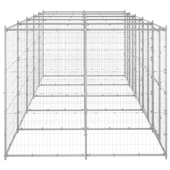 Outdoor Dog Kennel Galvanised Steel 12.1 M² Tbnxxnp