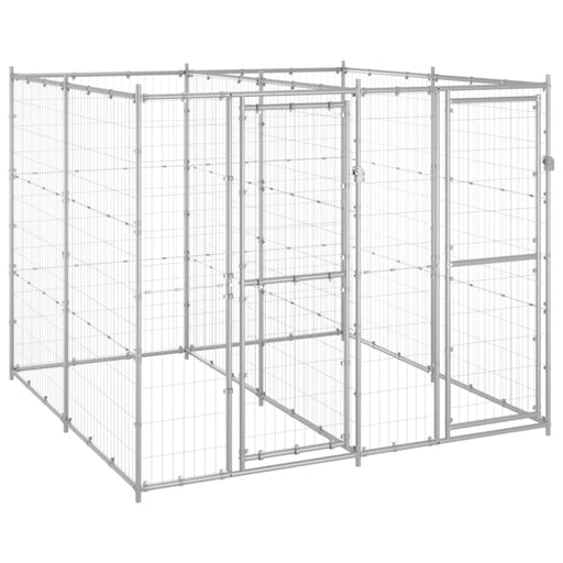 Outdoor Dog Kennel Galvanised Steel 4.84 M² Tbnxxnx