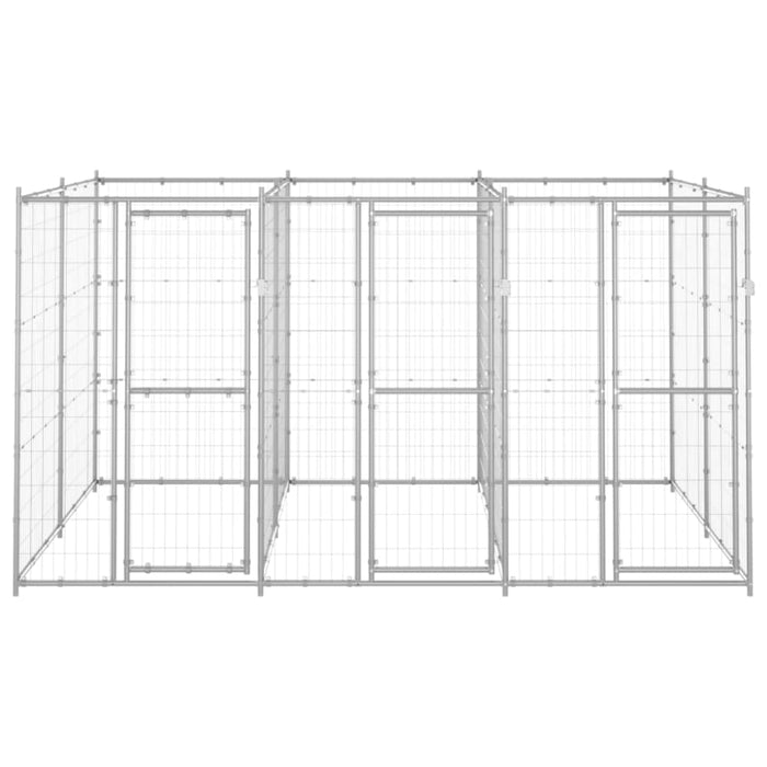 Outdoor Dog Kennel Galvanised Steel 7.26 M² Tbnxxnt