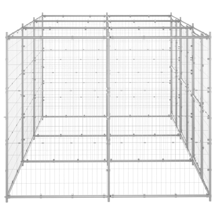 Outdoor Dog Kennel Galvanised Steel 7.26 M² Tbnxxnt