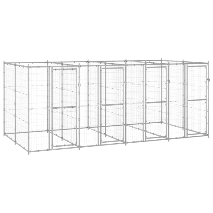 Outdoor Dog Kennel Galvanised Steel 9.68 M² Tbnxxna