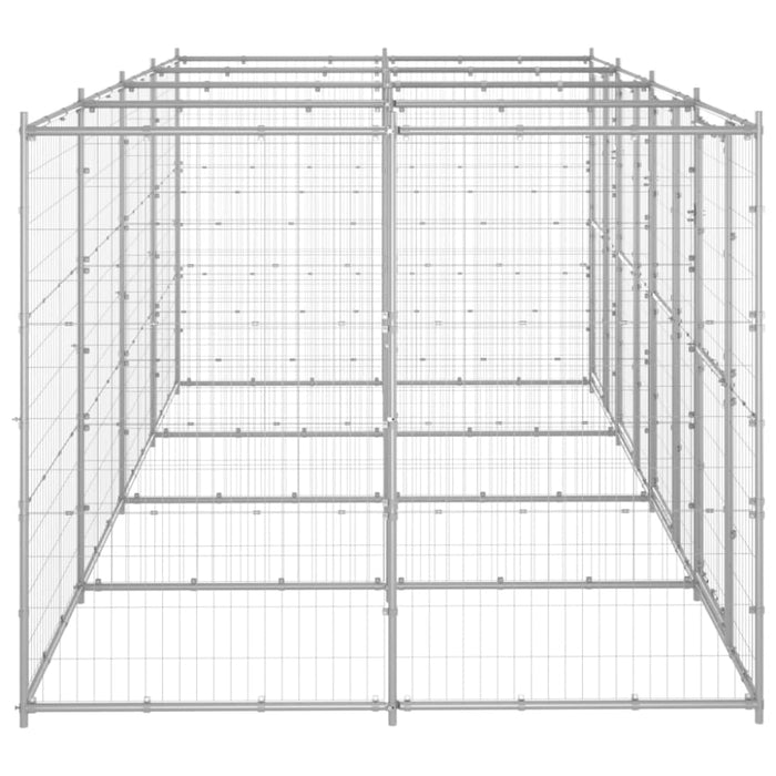 Outdoor Dog Kennel Galvanised Steel 9.68 M² Tbnxxna