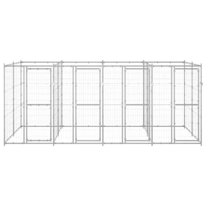 Outdoor Dog Kennel Galvanised Steel 9.68 M² Tbnxxna