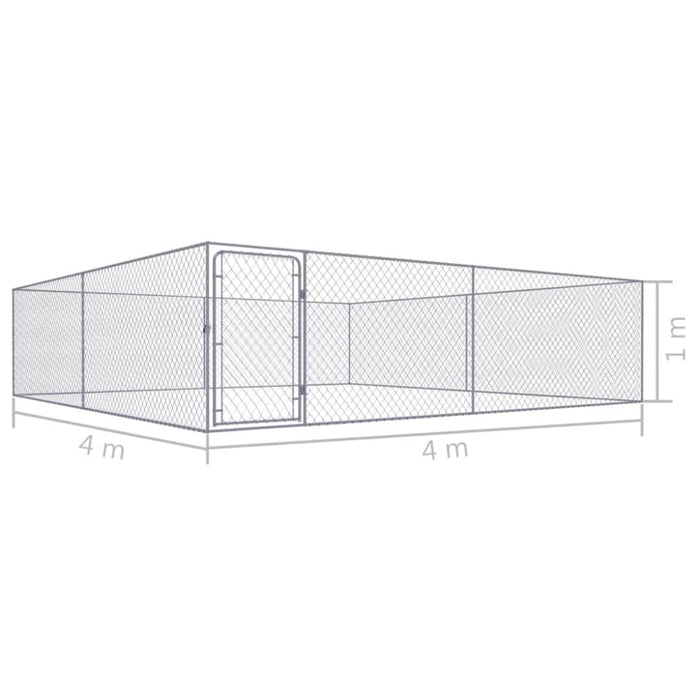 Outdoor Dog Kennel Galvanised Steel Oibnxb