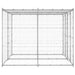 Outdoor Dog Kennel Galvanised Steel With Roof 4.84 M²