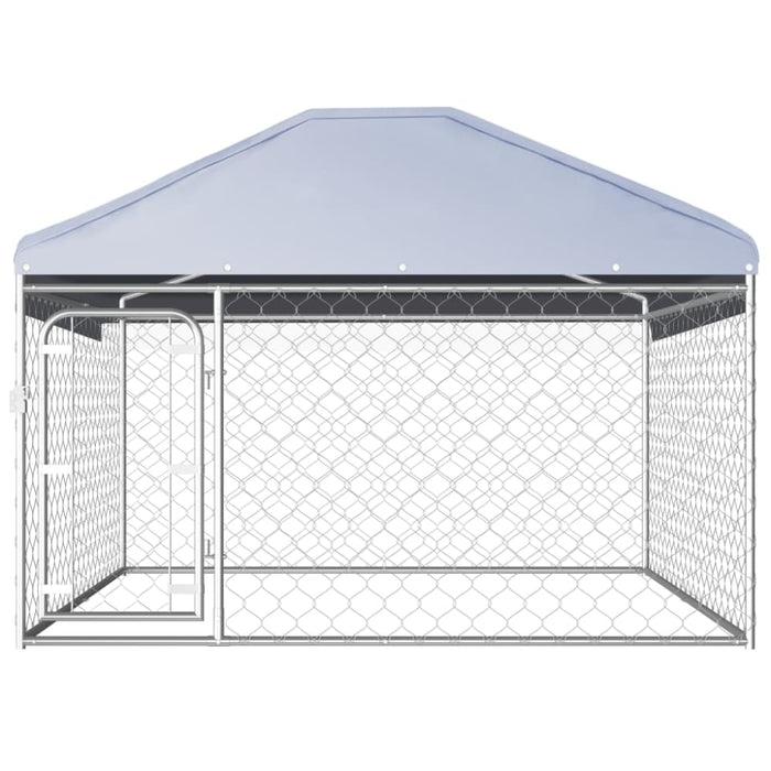 Outdoor Dog Kennel With Roof 200x200x135 Cm Oaaakt