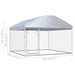 Outdoor Dog Kennel With Roof 200x200x135 Cm Oaaakt