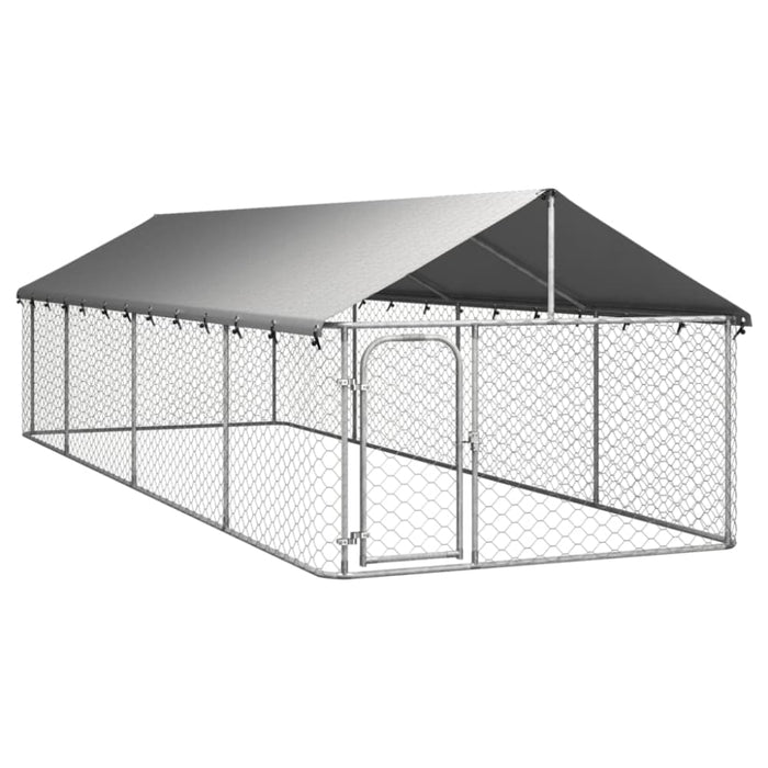 Outdoor Dog Kennel With Roof 600x200x150 Cm Oiopbb