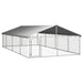 Outdoor Dog Kennel With Roof 600x300x150 Cm Oiopbx