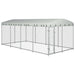 Outdoor Dog Kennel With Roof 8x4x2.3 m Oaakti