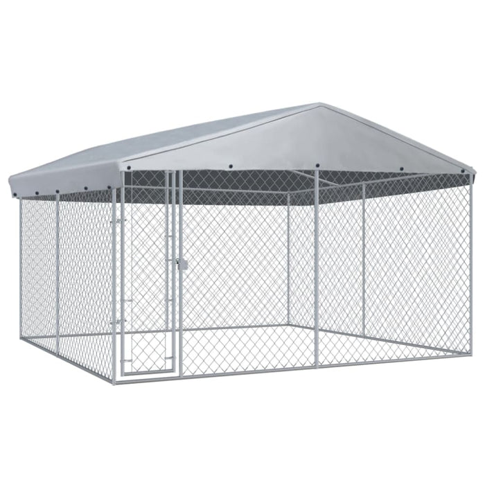 Outdoor Dog Kennel With Roof Oapbxk